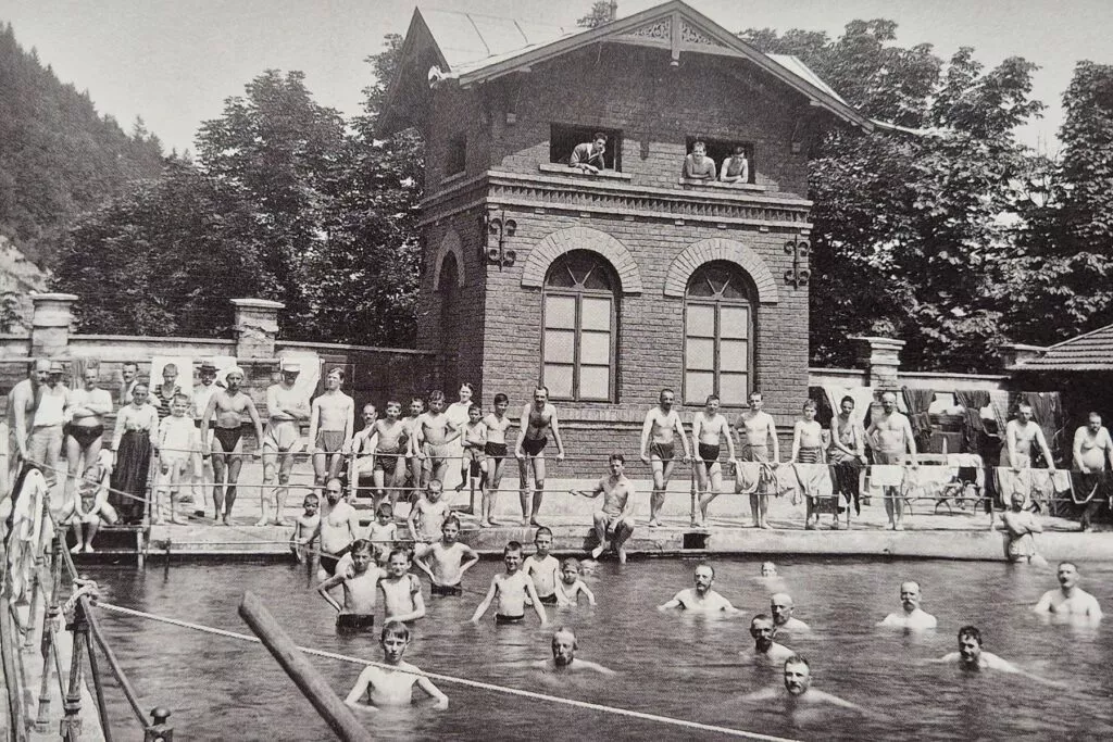 Sommerfrische in Weyer, Männerbadetag am 28. Juli 1912